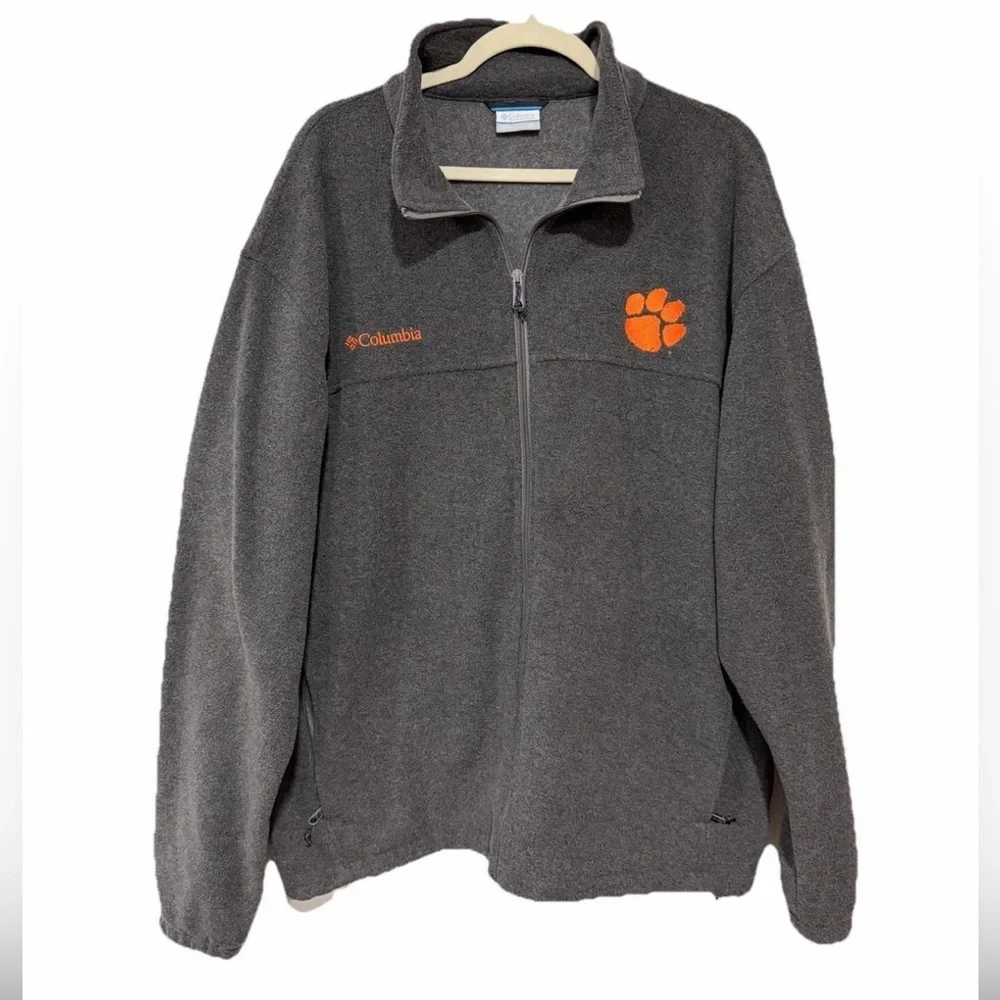 Columbia Men's Gray Clemson Tigers Flanker IV Fleece Full-Zip Jacket XXL